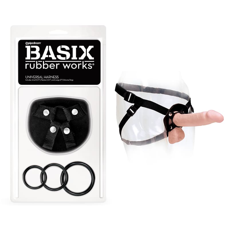 Basix Rubber Works Universal Harness O/S Black