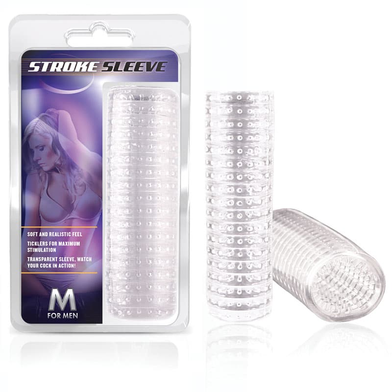 M for Men Stroke Sleeve Reversible Stroker Clear