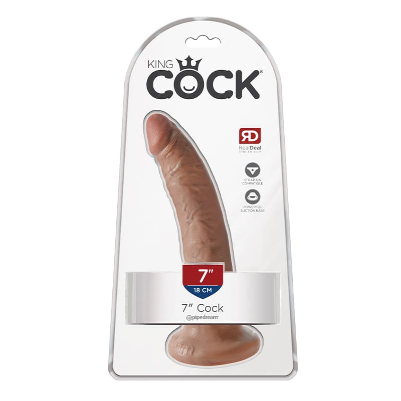King Cock 7 in. Cock Realistic Dildo With Suction Cup Tan