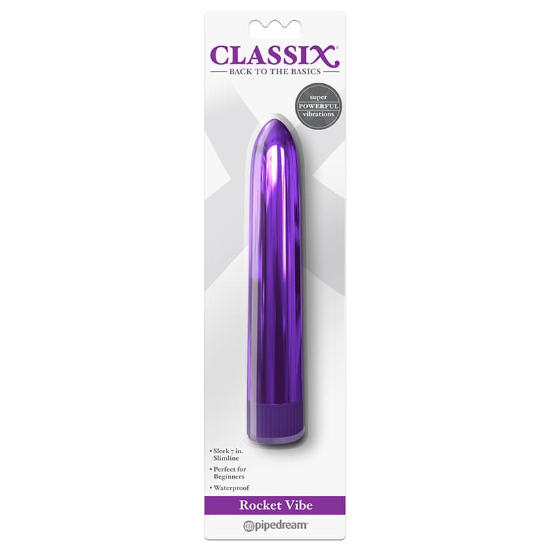 Classix Rocket Vibe 7 in. Slimline Vibrator Purple
