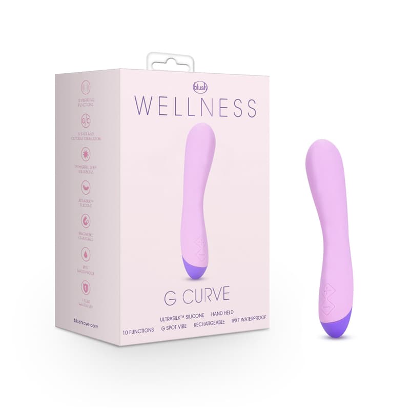 Wellness G Curve Rechargeable Silicone G-Spot Vibrator Purple