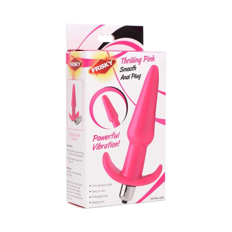 Frisky Thrilling Pink Smooth Anal Plug