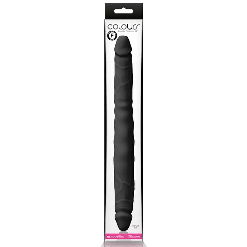 Colours Double Pleasure 12 in. Dual Ended Dildo Black