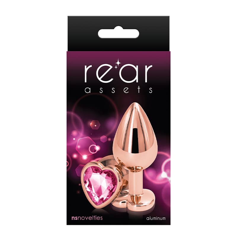 Rear Assets Rose Gold Heart Plug Medium Pink