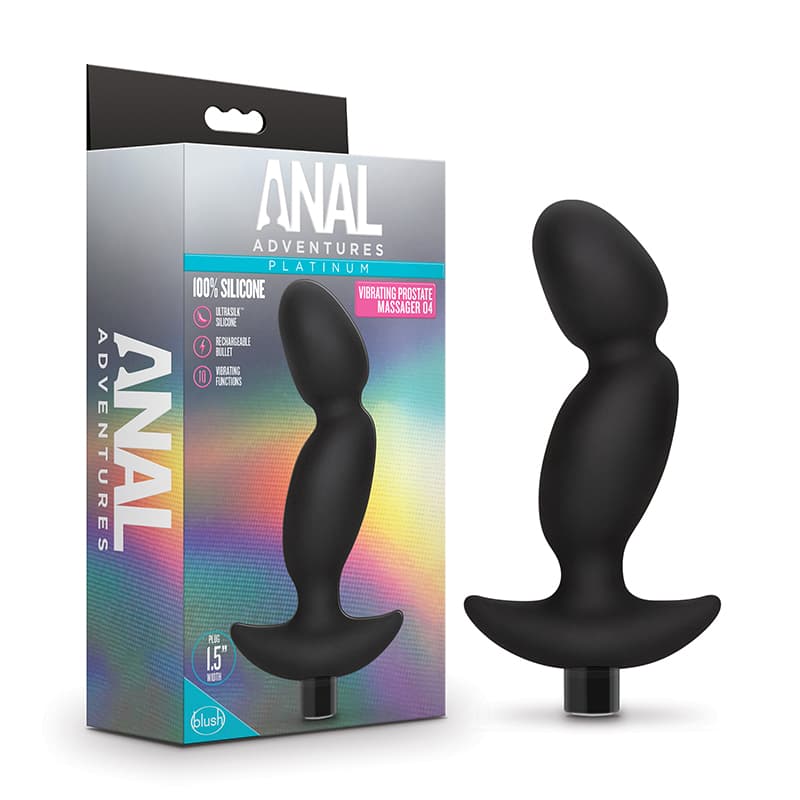 Anal Adventures Platinum Silicone Rechargeable Vibrating Prostate Massager 04