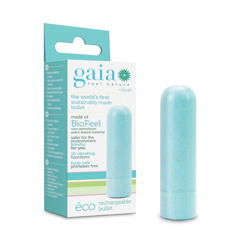 Gaia Eco Rechargeable Bullet Vibrator Aqua