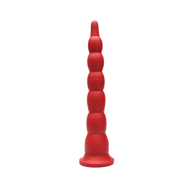Tantus Cowboy Beaded Dildo Garnet (Box)