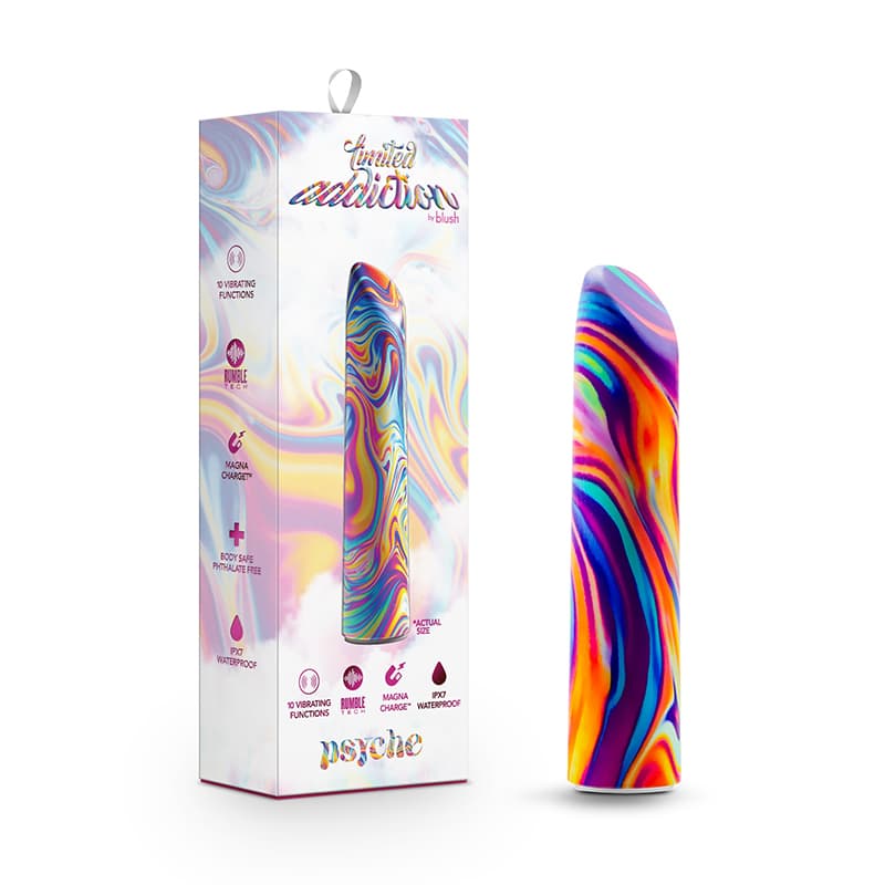 Limited Addiction Psyche Power Vibe Rechargeable Bullet Rainbow