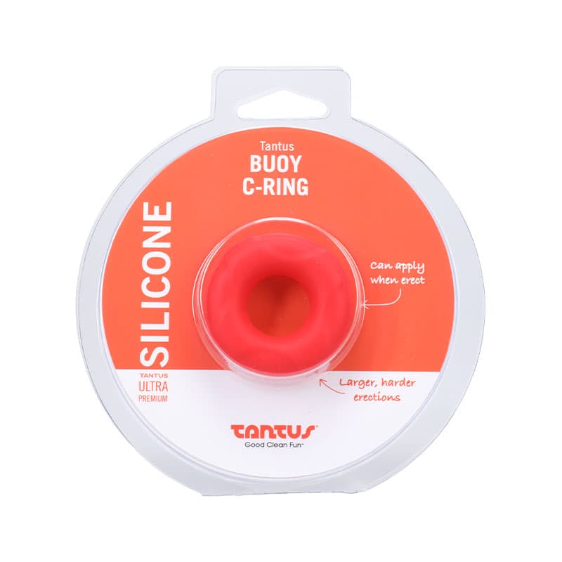 Tantus Buoy C-Ring Small Crimson