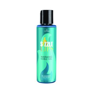 Sensuva Sizzle Lips Warming Edible Gel Blueberry Ice Pop 4.2 oz.