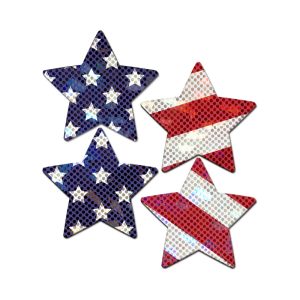 Pastease Petites Glitter Stars & Stripes Patriotic Star Pasties
