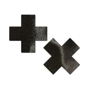 Pastease Everyday Reusable Crosses Pasties Black